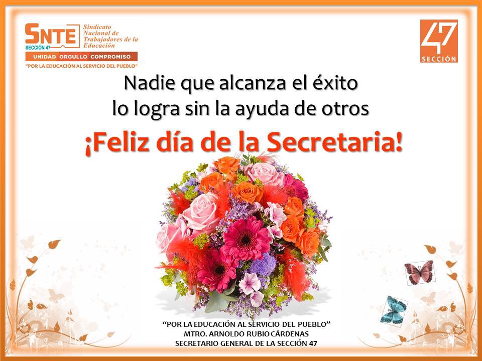 secgen47's tweet photo. Una gran felicitación a todas las Secretarías en su día #DiaDeLaSecretaria https://t.co/gU3NS2aBxR