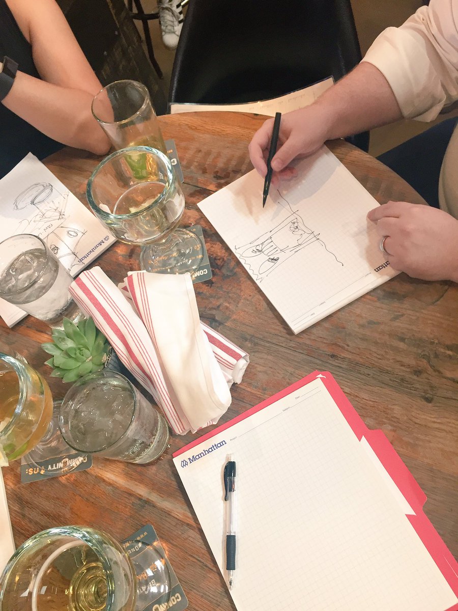 sarahkduke's tweet photo. Kicking off some rough sketches for this year's #barknbuild with @ManhattanBuild & @HKSArchitects! @TEXOAssociation @aiadallas https://t.co/XoOlAh0S2r