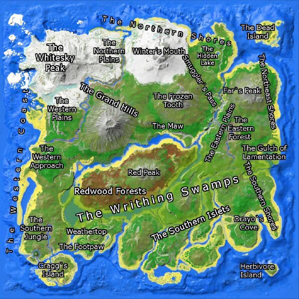Map Of World Ark The Island Wind Map