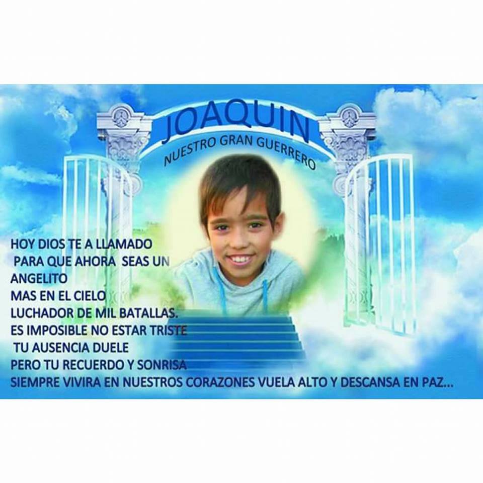 Autoridades IV región,cuantos niños fallecidos de cáncer se necesitan para legislar en favor de ellos,, adios Joaquin.