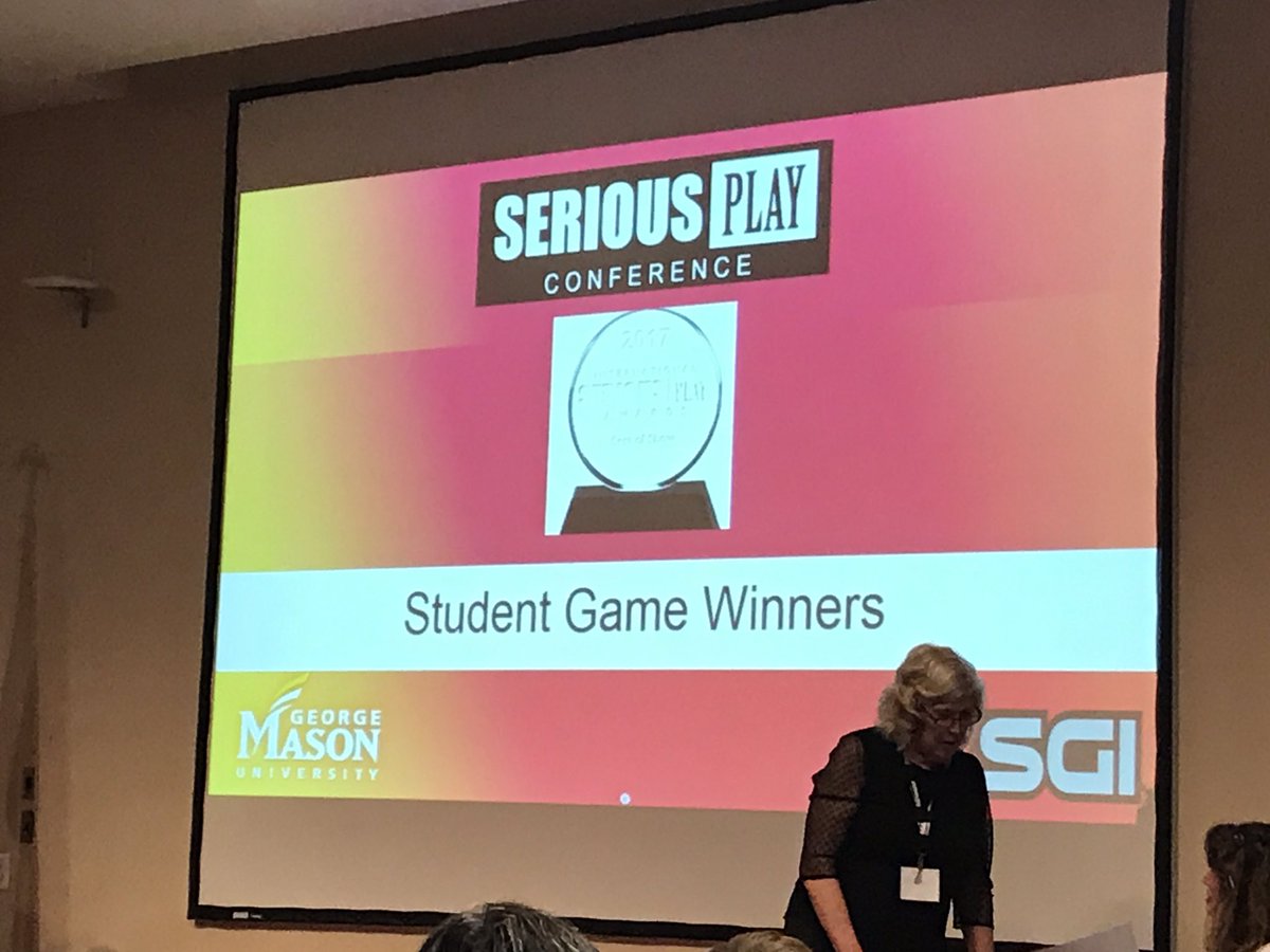 TreasureKey2016's tweet photo. #AwardCeremony Bronze Award #GameDev at @SeriousPlayConf #thanks to a great team and professor @claytical @UMInteractive https://t.co/sZPYK20hGz