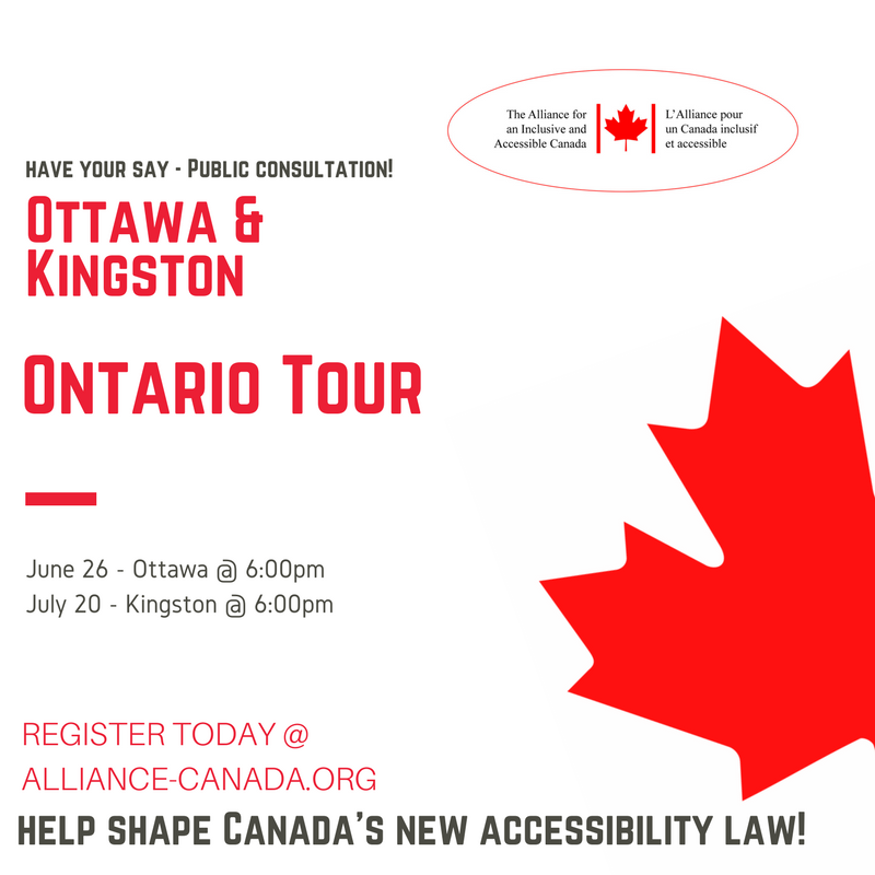 MD_Canada's tweet photo. Join the @THEALLIANCECA when we arrive in #Ontario and help shape Canada’s new accessibility legislation! #TransformAccessibilityTour https://t.co/lxTxxT3J47
