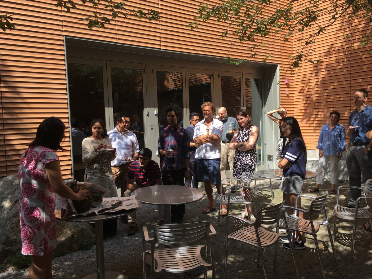 FairbankCenter's tweet photo. What Harvard Asia Centers staff get up to when there are no scholars around: Asian food festival! Most popular: frozen durian #OrganizedFun https://t.co/CvpVY5YRbJ