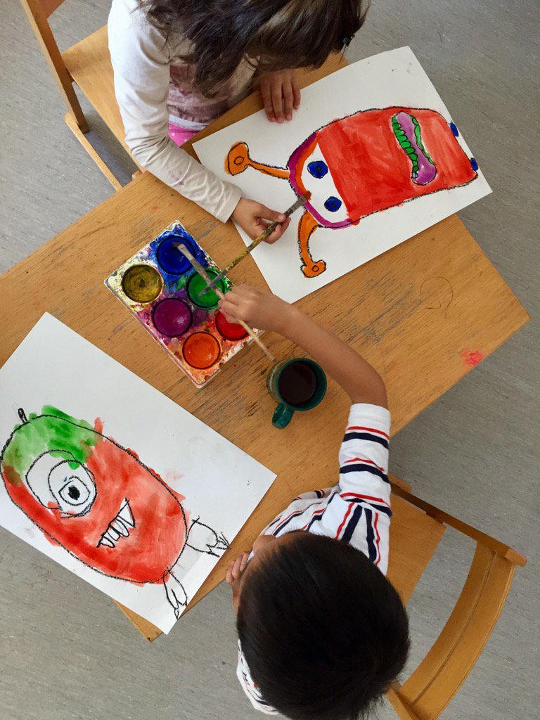 WVSSummer's tweet photo. Monster art with Ms. Read #storytelling @WVSSummer @WestVanSchools @jessicajmhall @sgray45 @marneowen https://t.co/KzrgMf6zM7
