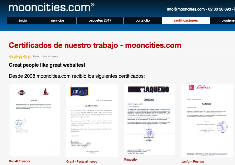 sitio_web_quito's tweet photo. Revisa las certificaciones📜de #mooncities #Webdesign a la medida #Quito #Ecuador #Email #Hosting, da click ➡️https://t.co/Kr2Xepv8MV 💻📱🖥️ https://t.co/jG9KrMHBMS