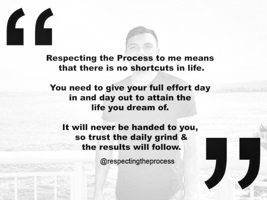 RespecTheProces's tweet image. #RespectingTheProcess means no shortcuts.