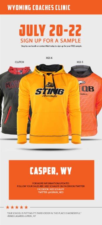 XGrain_Ned's tweet photo. If you are in Casper at the Wyoming Coaches Clinic stop by and see us at our booth! https://t.co/NRYynOJvO2