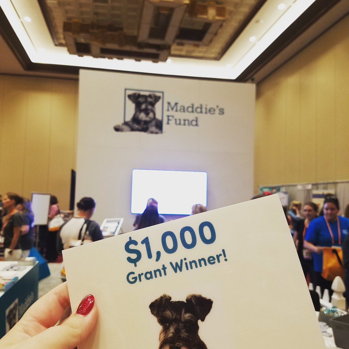 WVHS Staffer Megan won big &amp; scored a $1,000 grant for the shelter at last weeks Best Friends Conference! #bfnc #thankstomaddie #grantwinner