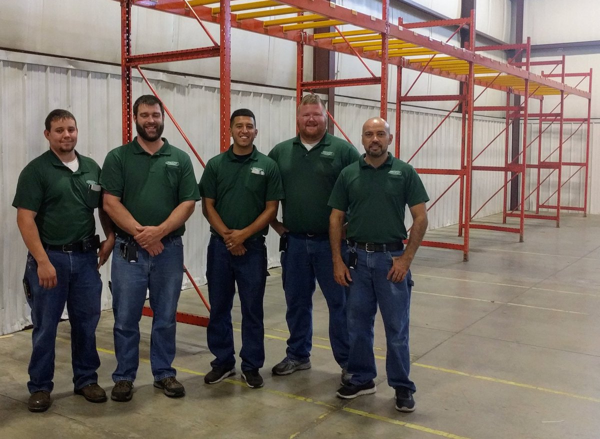 Shout out to Country Financial. First, for donating warehouse racking, second, for coming back to assemble it.