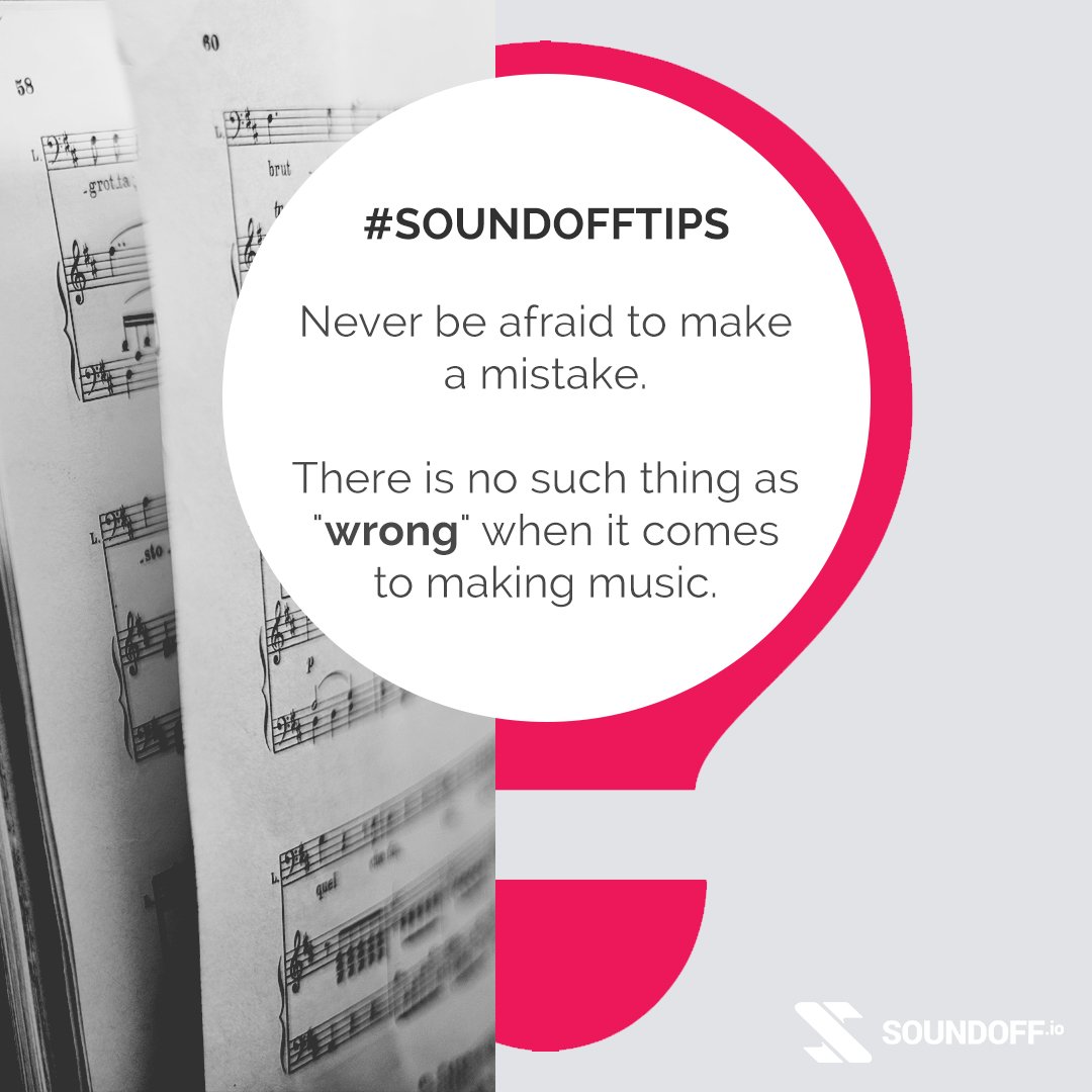 Soundoffio's tweet photo. Create freely, don't limit yourself. 🎶 #SoundoffTips #Production #Producer #Writing https://t.co/fHKQbl1Kof