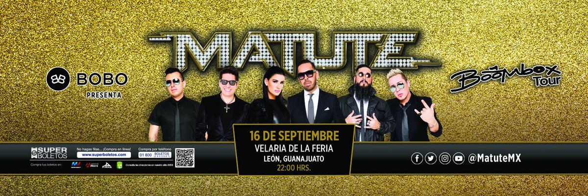 MatuteLeonGTO's tweet photo. ¡Adquiere tus boletos ya!
https://t.co/DJzdYKTVnY
ó en los puntos de venta participantes en León, GTO. https://t.co/3f64vPFQlP