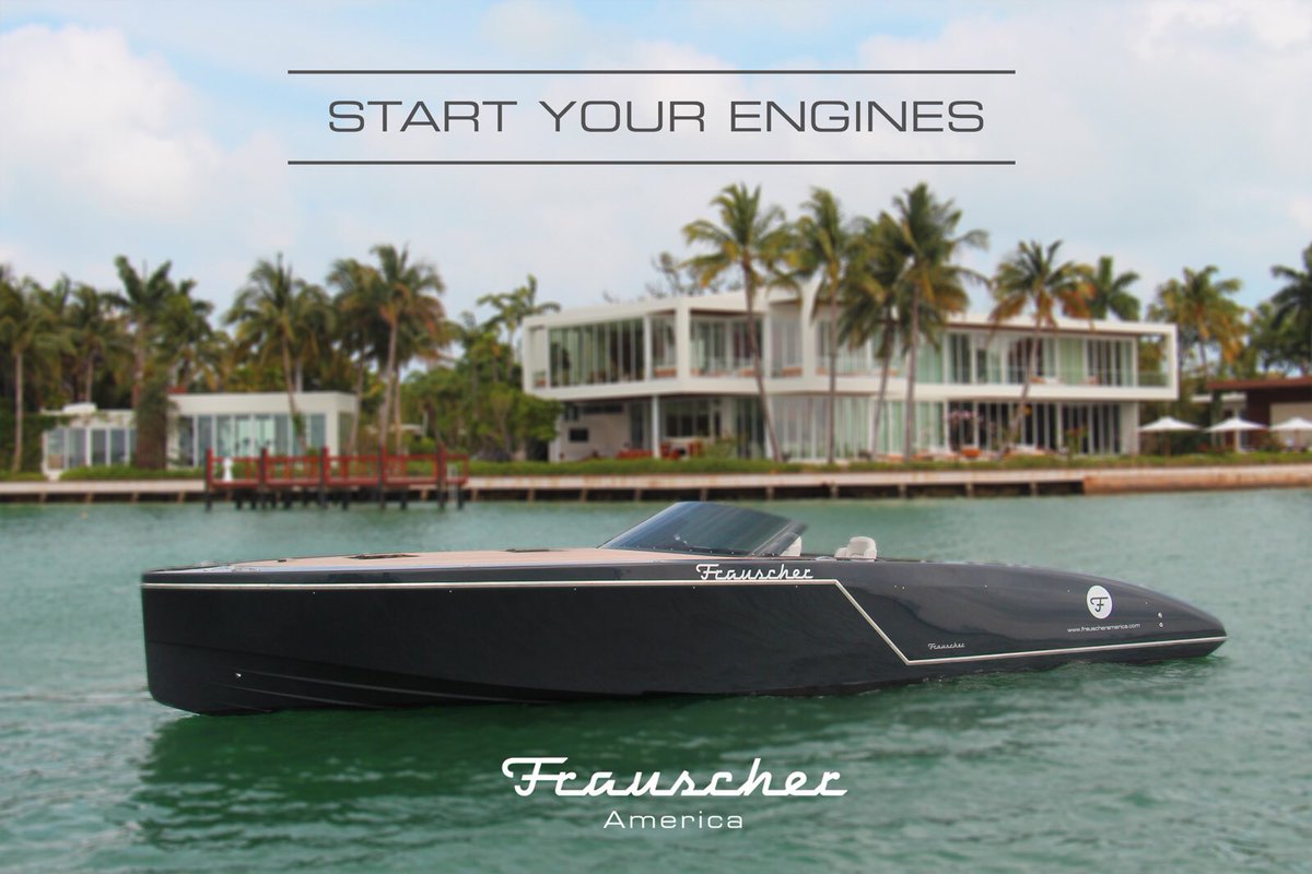 Frauscher_Amer's tweet photo. The Beautiful 1017 GT Cruising The #Miami Waters #StartYourEngines #FrauscherAmerica #MotorYacht #EngineersOfEmotions https://t.co/fcgoQEoF23