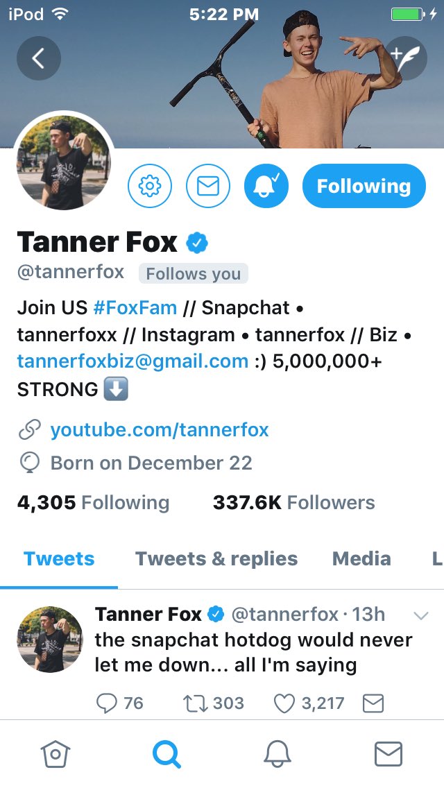 EthanC200's tweet photo. Go follow @tannerfox he's so awesome and go follow @tayloralesia she's so awesome too!! https://t.co/DFwRcqLf9K