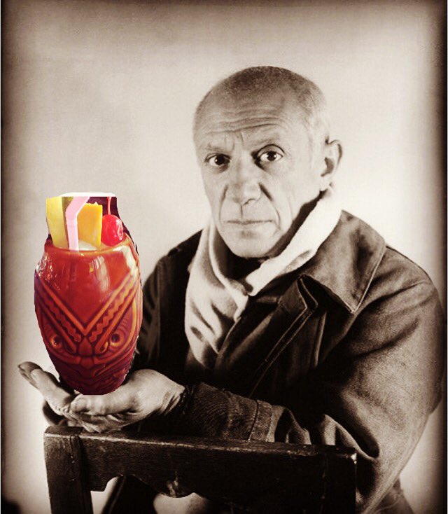 Pablo loves Tiki Cocktails. Water &amp; Wax ~ Tiki edition. Tonight. #YourMoMsLovesYou