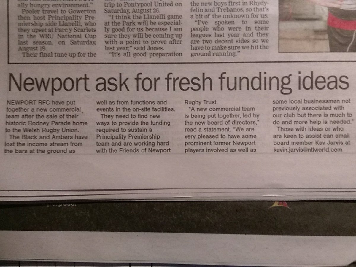 thechairman125's tweet photo. Piece in @southwalesargus. @NewportRFC needs your help and support #Cotp #Fight4OurClub. https://t.co/weTPBrZpAp