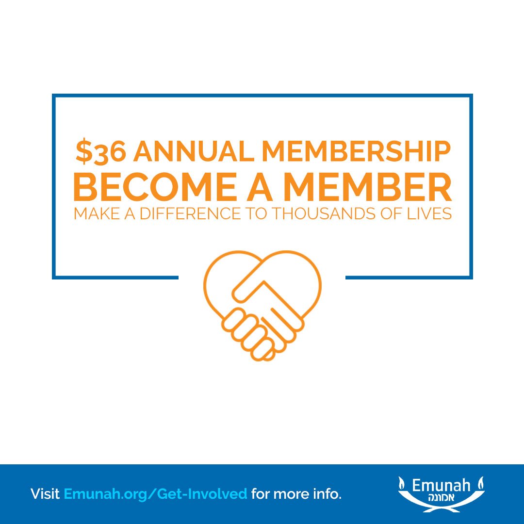 EmunahofAm's tweet photo. An annual membership to Emunah starts at only $36. You can improve lives and strengthen Israel’s future. https://t.co/LfNmpOWSXy https://t.co/gS2cew3MOh