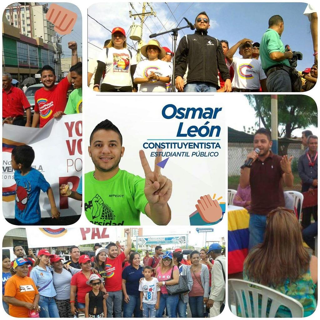 leonel_reyes_'s tweet photo. Vamos por el triunfo a la paz
OSMAR LEON
Candidato a la ANC por el sector estudiantil
#universidadespublicasvota51
#TrumpVenezuelaSeRespeta https://t.co/ZAUWxXo9rq