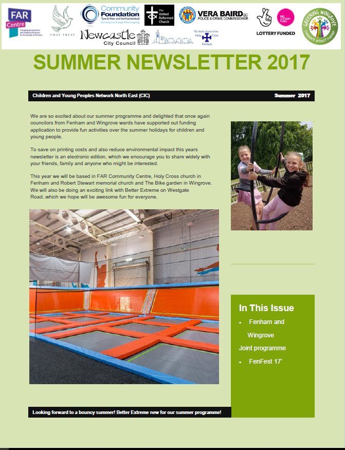 far_centre's tweet image. Summer 2017 newsletter, lots of activities on around Fenham and Wingrove #playyouthwork #community #funstufftodo #holidays #toon