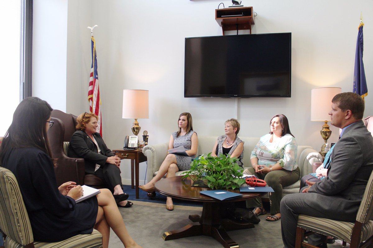SenatorHeitkamp's tweet photo. Important discussion with NDans from @NDUnited about how the president's budget cuts &amp; GOP health care bill would hurt students &amp; schools https://t.co/X4FNK1iqXj