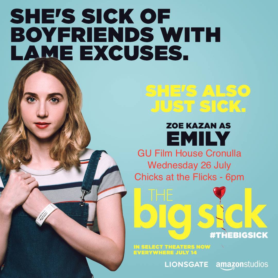 GUCronulla's tweet photo. @kumailn Can you pls tell the world? See @TheBigSickMovie @GUCronulla Australia WED 26 July Chicks At The Flicks session! We'd ❤️ U 4 it! https://t.co/d4KmPIfqXX