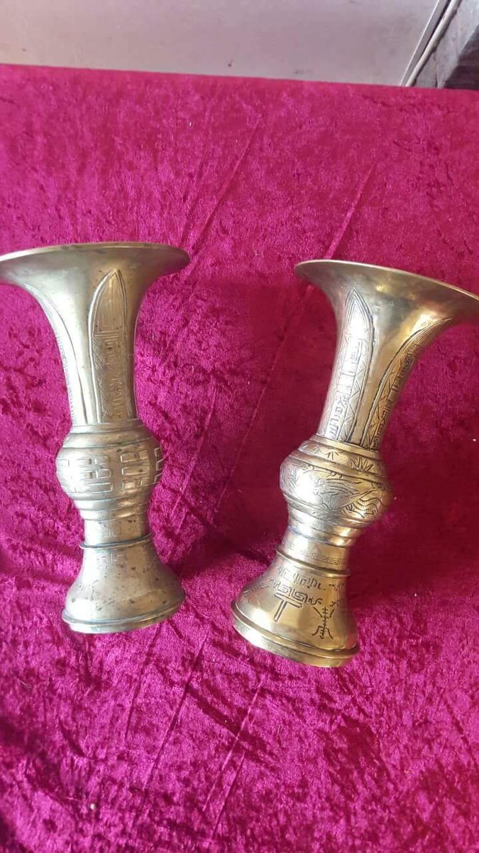 Paul Westbrook On Twitter Pair Of Oriental Brass Altar Vases In