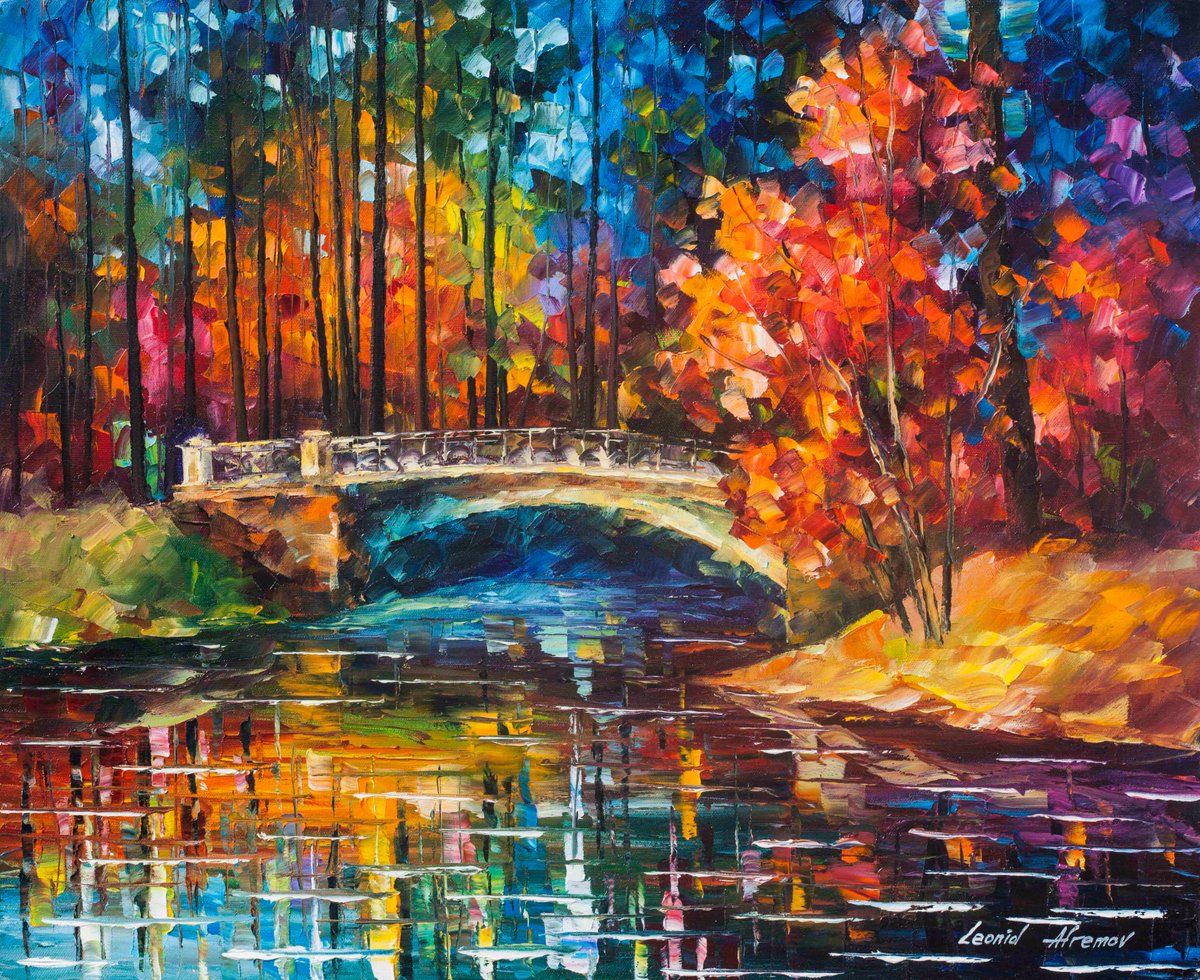 Flowing Under The Bridge - PALETTE KNIFE Oil Painting On Canvas - 24"X30"
bit.ly/2uKuWfF