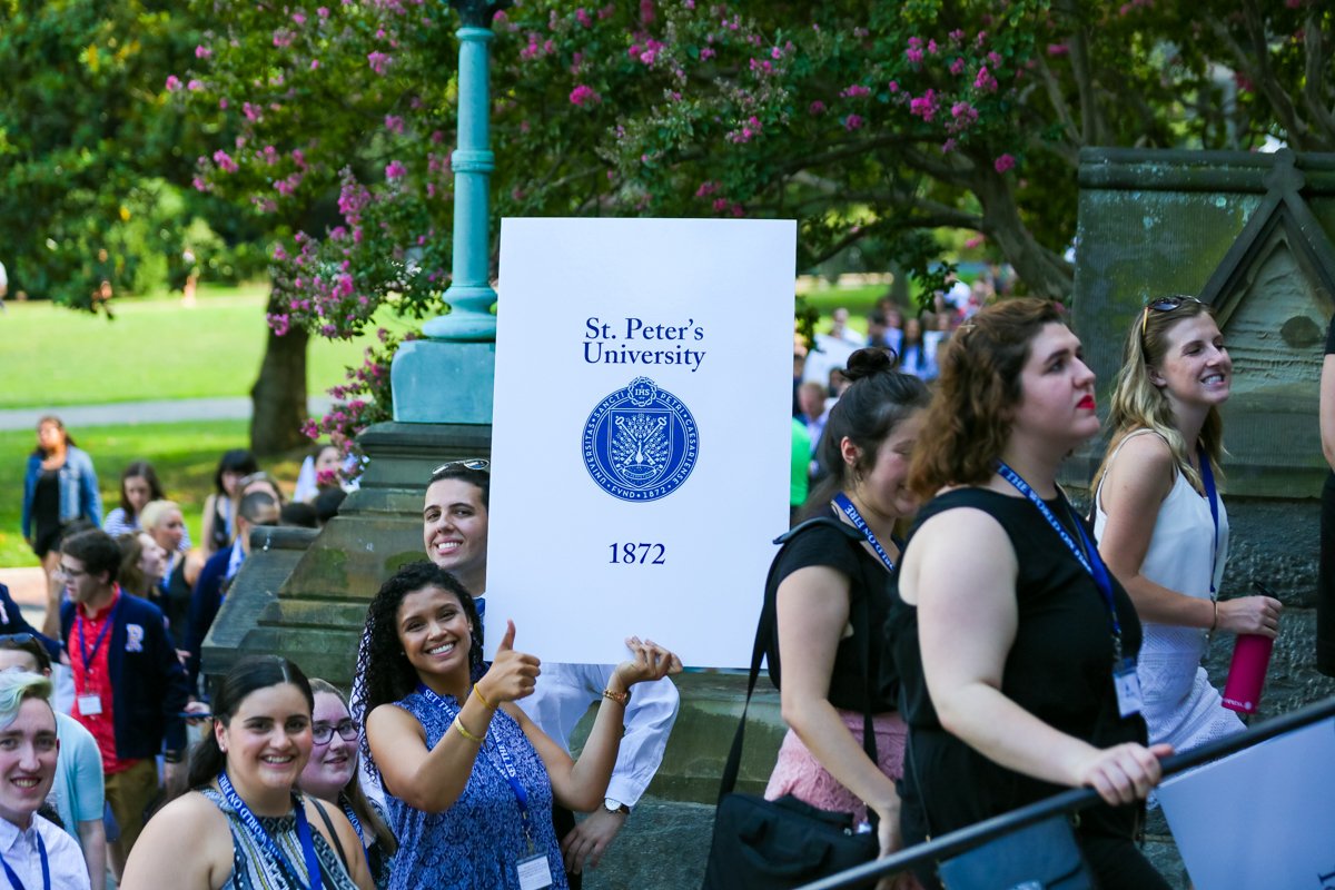 Georgetown's tweet photo. Honored to host the National Jesuit Student Leadership Conference this week w/ 320 students from 27 Jesuit institutions! #NJSLC https://t.co/9geh74X1bK