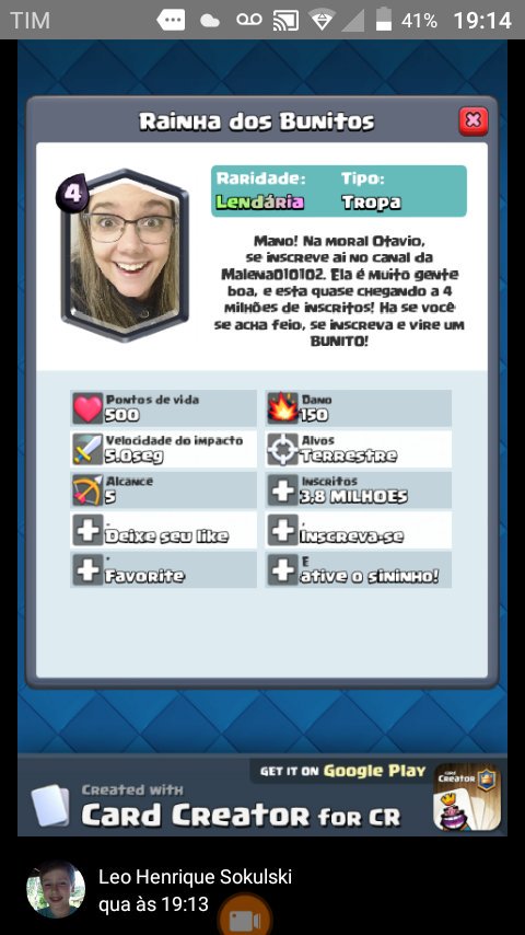 leoo_hs's tweet photo. @LoiraNoob #BDM4M Ele nao respondeu, mas vou me dar por vencido! 😀😁 https://t.co/7mIANTnKbo