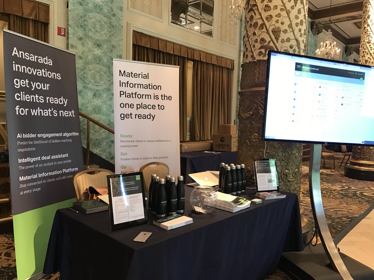 ansarada's tweet image. Kicking off AM&amp;amp;AA Summer Conference at the Drake Hotel! @TheAlliance_HQ #dealtech #dealAi #ml #fintech #AMAAsummer17 ansarada.com/news/ansarada-…