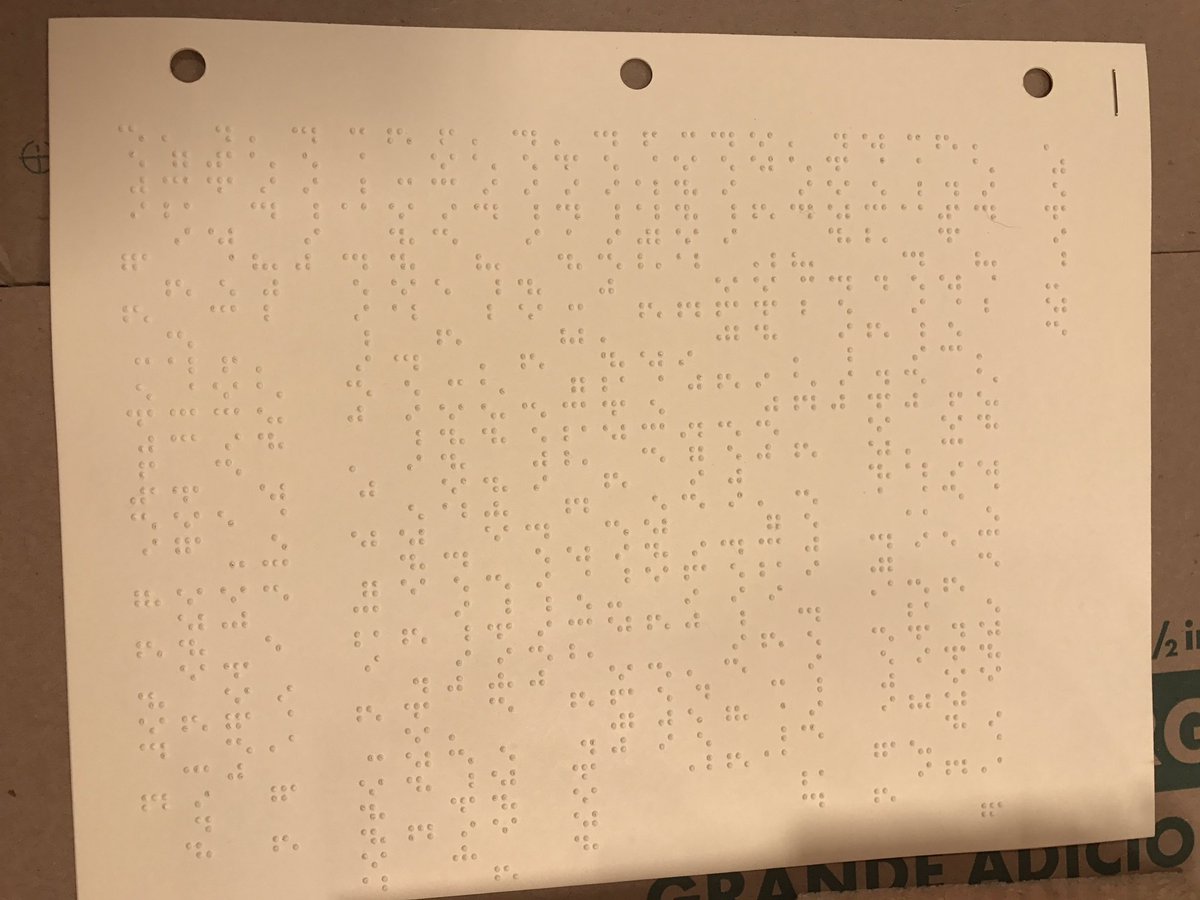 amyb2713's tweet photo. So inspired by SASM Tom. Making aprons/directions in Braille for a kids workshop for visually impaired.@wilkie_cindy @johndvazquez https://t.co/SZO1yTkwgz