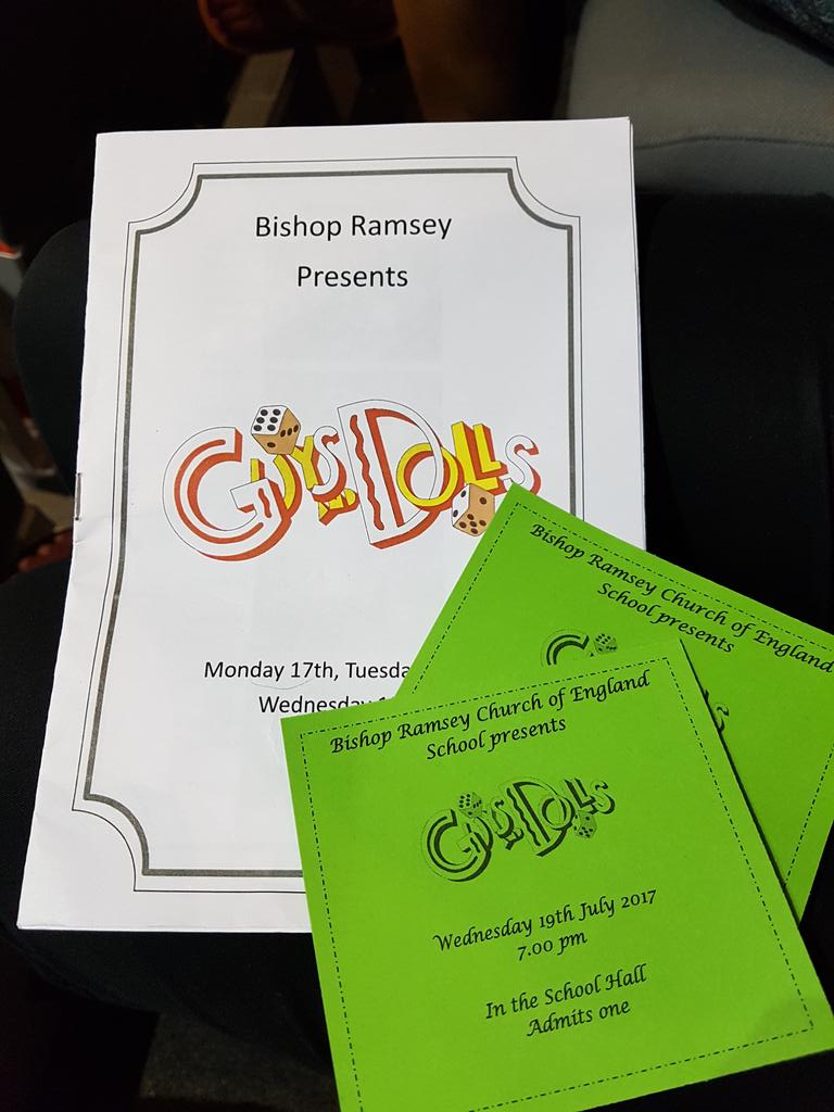 BR_Sch's tweet photo. Bishop Ramsey presents 'Guys &amp; Dolls 👏👏👏👏 https://t.co/CRAQ2u1cH8