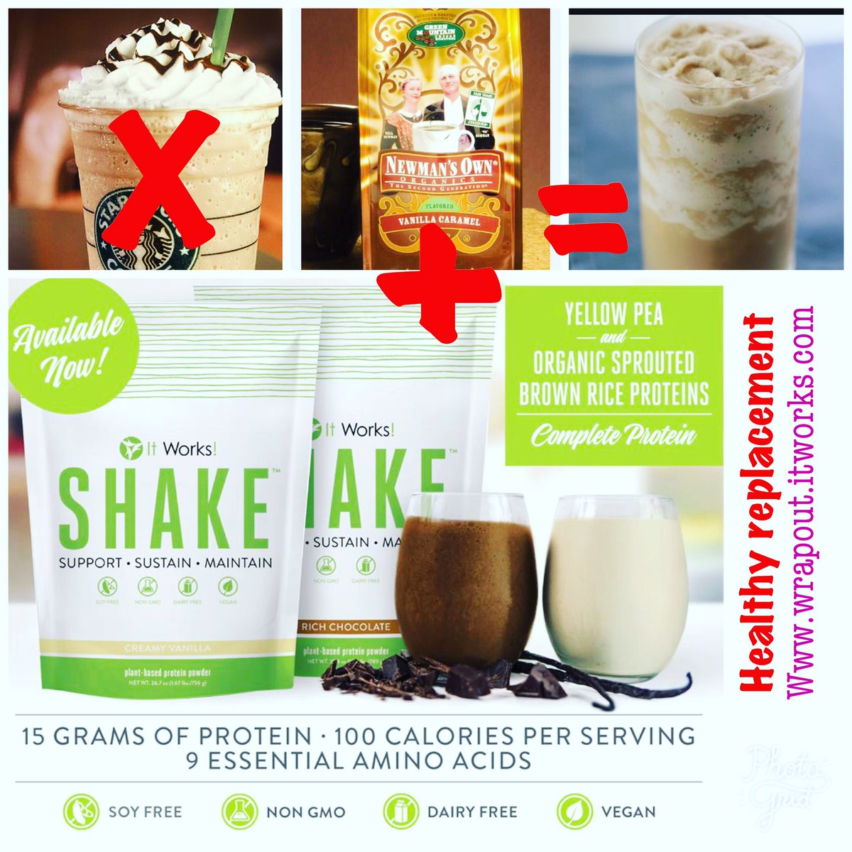 heathermaylash's tweet image. Skip the usual and go for an #organic #vegan #protein start to the day! Gotta love @NewmansOwn coffe and a little #shake! #healthy #diet