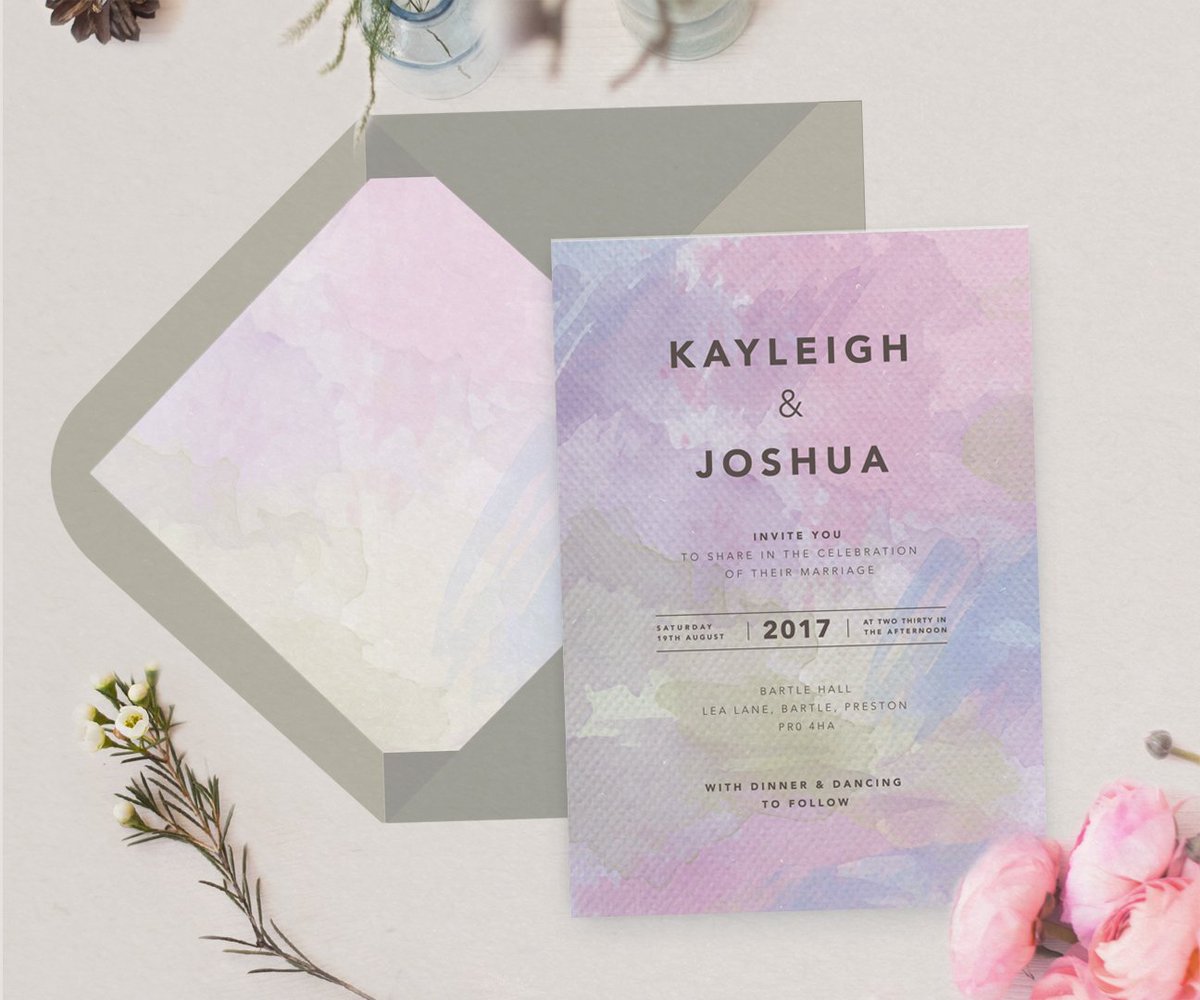 TheInvitery's tweet photo. SNEAK PEEK //// Watercolour &amp; Blush #wedding stationery. Available to buy online soon. If you love it RETWEET #rt https://t.co/BHSq8pHEEE