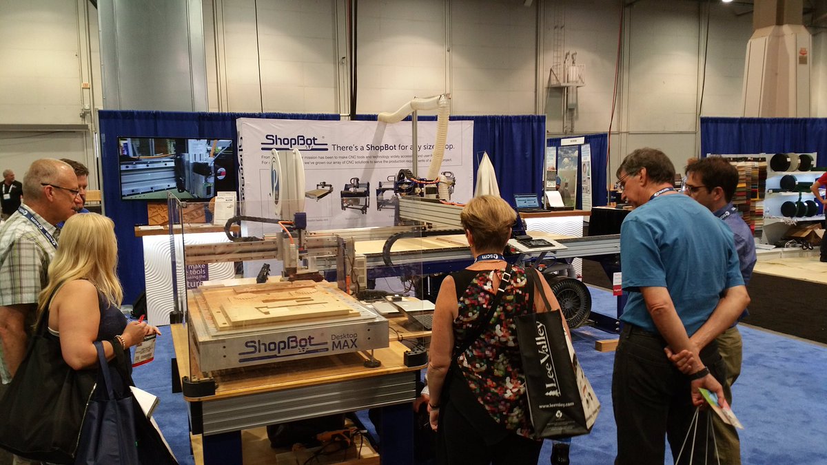 ShopBotTools's tweet image. Busy day at the ShopBot booth! We make CNC tools for every size shop. #AWFS2017