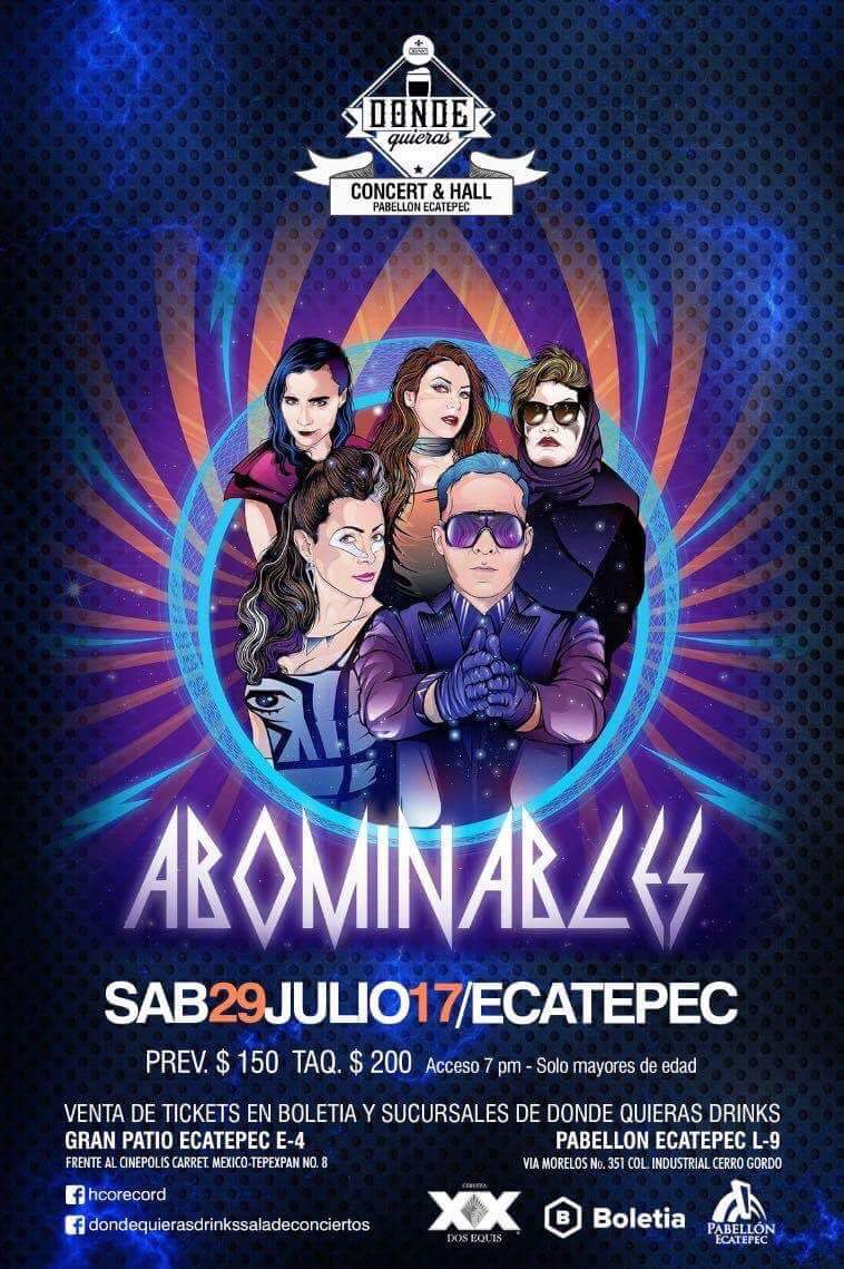 abominablesfans's tweet photo. Próxima parada de la nave Abominable: Ecatepec 29 de julio! #mascercaimposible tour! https://t.co/IdNyJZQHxy
