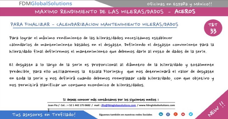 fdmglobal's tweet photo. T&amp;T Aceros - Estirado en Seco. FDM Global Solutions, tus asesores en Trefilado.

#cable #trefilado #DrFlorinsky https://t.co/cWIBZXki3w