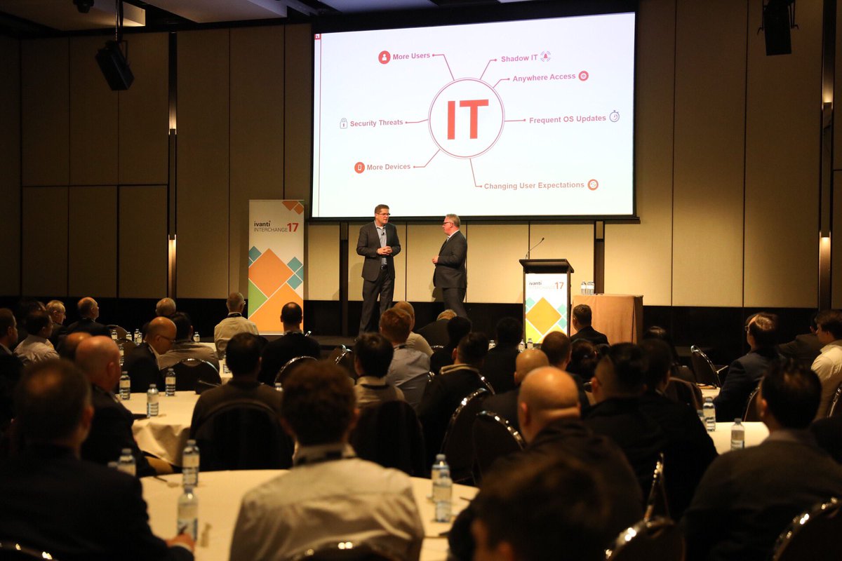 scottgardinerau's tweet photo. . @smdaly and @smdaly presenting to a full house for @GoIvanti #interchange17 in#Melbourne. https://t.co/wFvv5cfToX