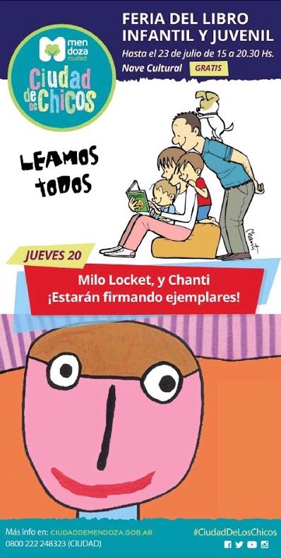 mariana_juri's tweet image. Mañana a las 15 horas te invitamos a la Nave Cultural a disfrutar de #Chanti y #MiloLocket en la @ciudaddemendoza #CiudadDeLosChicos