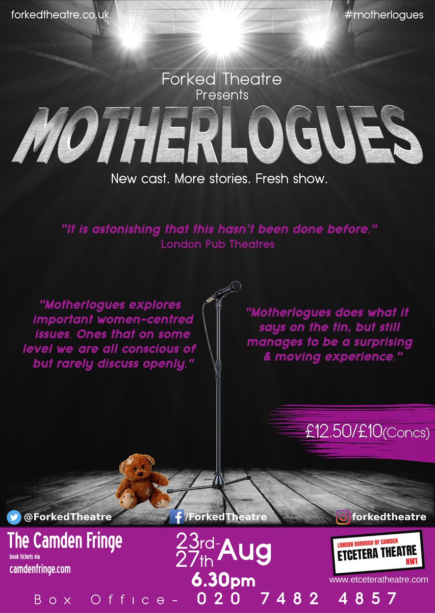 .@MumsnetCamden <a href="/MumsnetTowers/">Mumsnet</a> @MNetIslington have you heard? #newshow coming to <a href="/CamdenFringe/">Camden Fringe</a> JUST FOR YOU! #motherhood #mums #stories