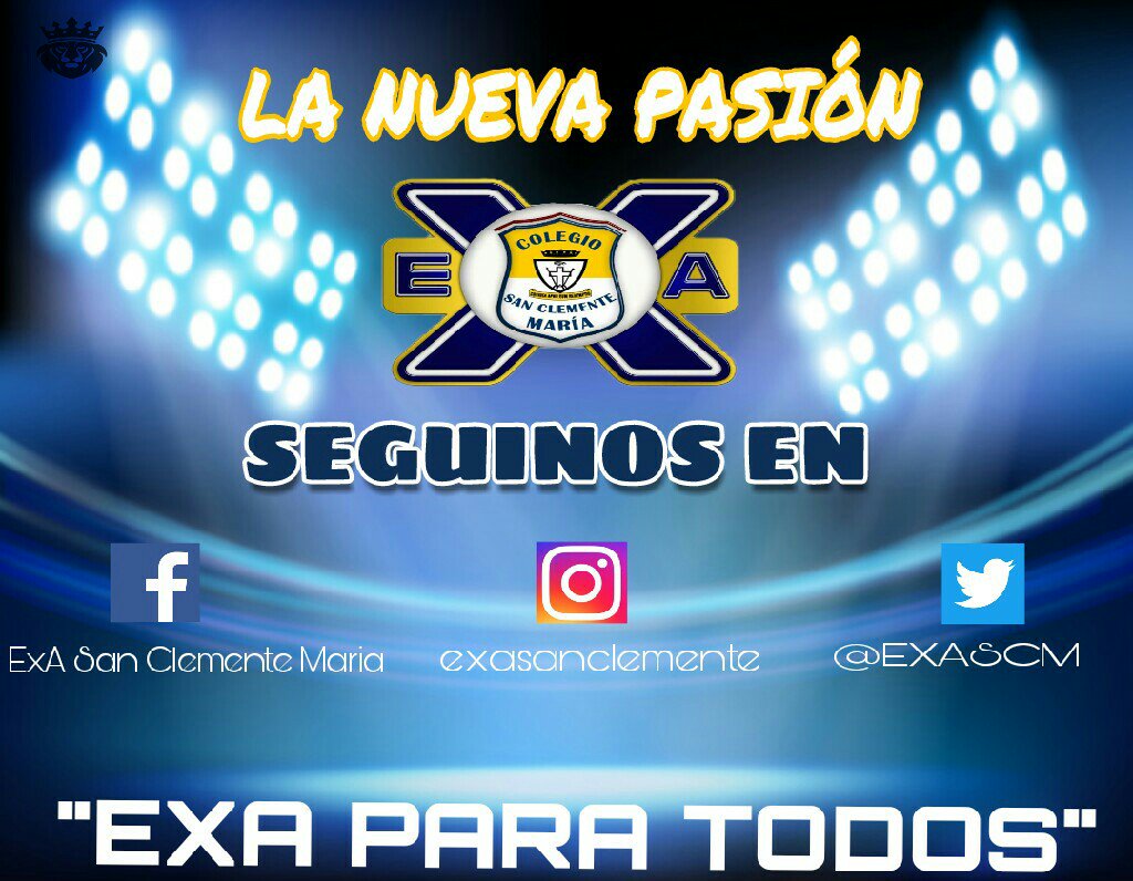 EXASCM's tweet photo. Seguinos en todas las redes sociales
SOMOS LA NUEVA PASIÓN, EL EXA DE TODOS
#EXAPARATODOS  #LANUEVAPASION https://t.co/4Ypxw1nFum