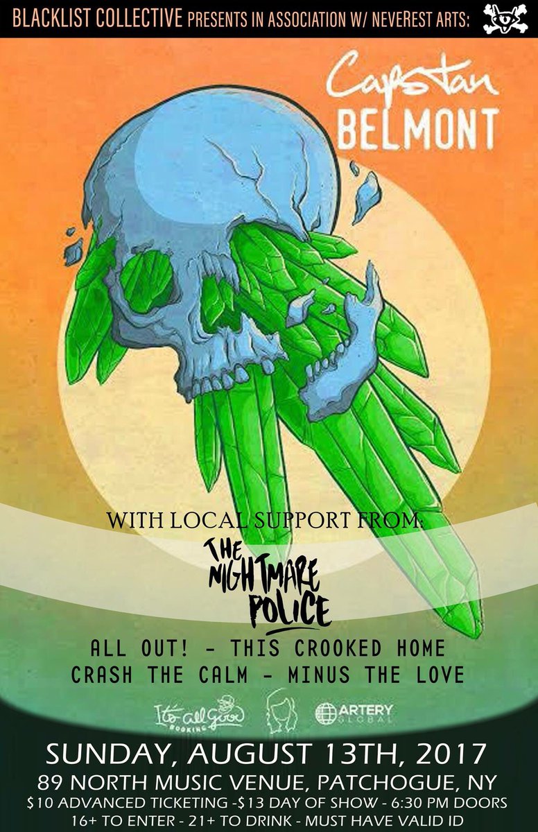 Super stoked for this! 8/13 with @Capstan_Band , <a href="/BelmontChicago/">Belmont</a> , <a href="/NightmarePolice/">The Nightmare Police</a> , and more!