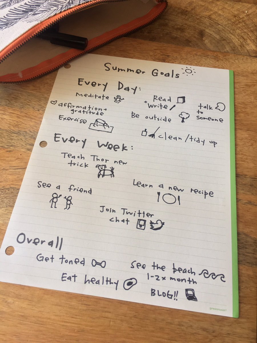 KelseySorum's tweet photo. A2 #tcrwp Had to chart my summer goals #nevernotteaching https://t.co/RH7gmdT1OD
