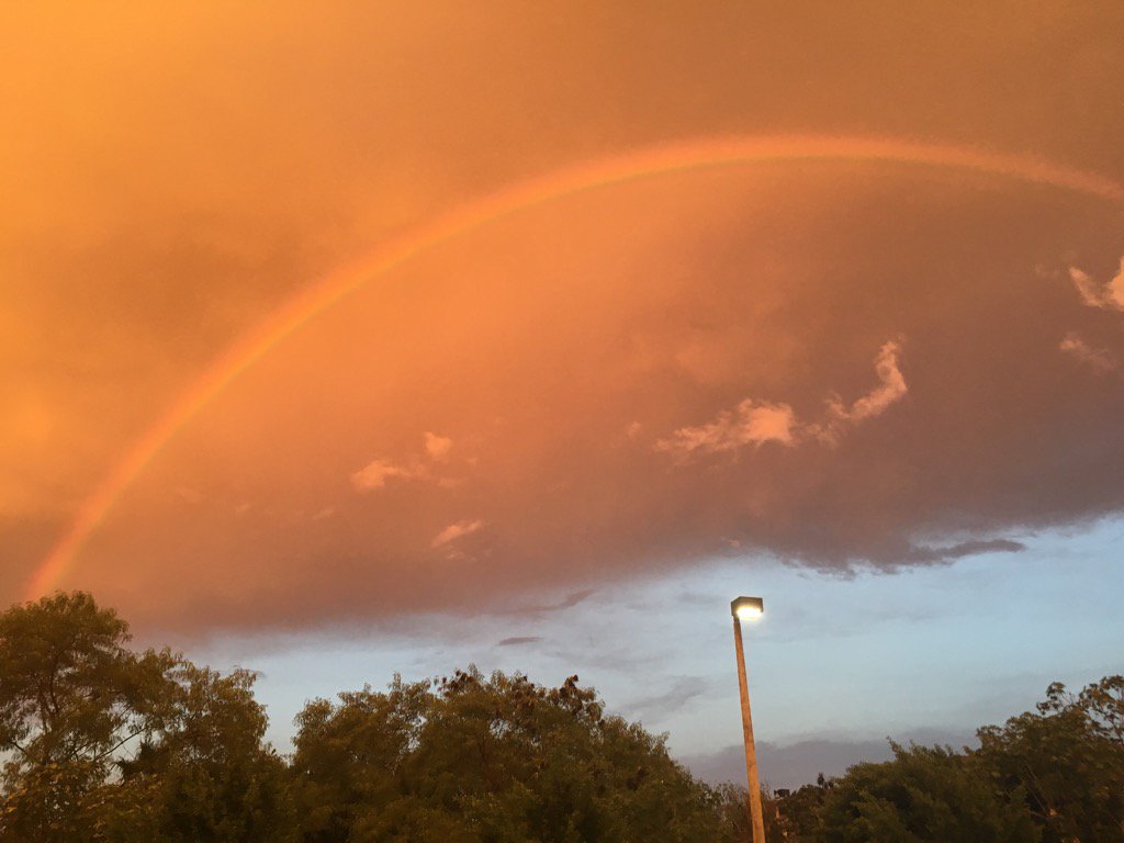Florida sky!! That rainbow is captivating