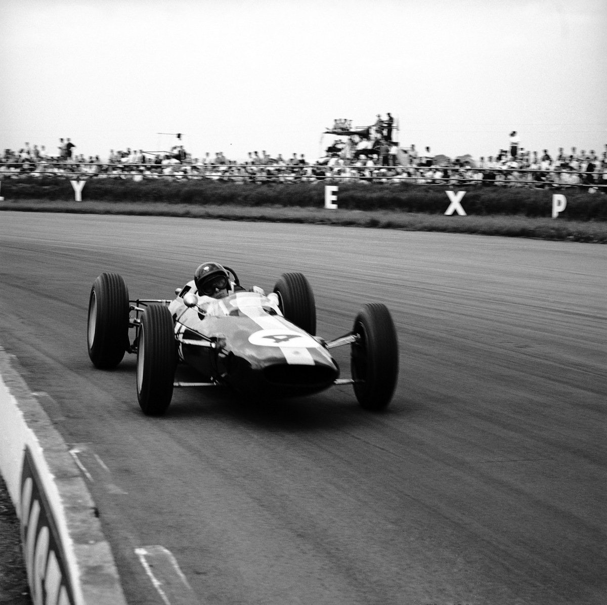 RetroRacingCo's tweet photo. Today in '63, Jim Clark leads home John Surtees and Graham Hill for a British 1-2-3 at the British GP @SilverstoneUK https://t.co/W23CkBfUfc