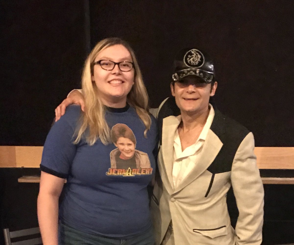 feldman80s's tweet photo. Met @Corey_Feldman again tonight and he recognized me! I also got a picture with the amazing guitarist angel @JimenaFosado https://t.co/aTElm6CAqE