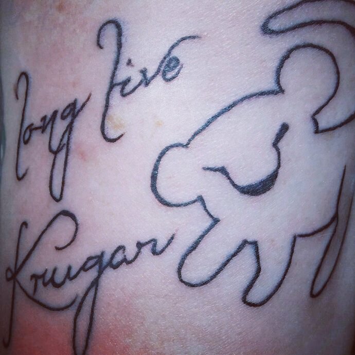OfficialAmysant's tweet photo. My first and my second tattooπ Both dedicated to #RayLeppan #longlivekrugar #ForeverRosebud #WrestlingSleeve
Happy Birthday Champπππ https://t.co/ZisruEqXf1