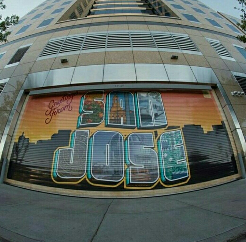 cellardoor____'s tweet photo. Mural I did for the hometown last month 🤘 hope you like it San Jose https://t.co/ldp5oAiYzy