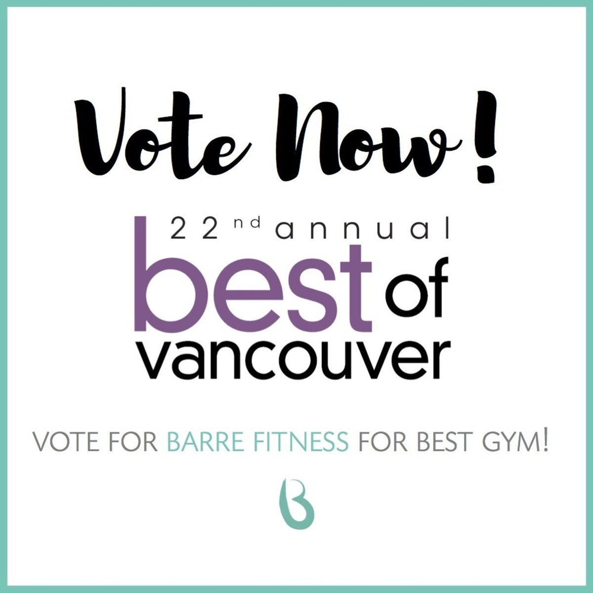 Last day to vote for Barre Fitness Port Moody! Head to straight.com/contests/best-… to vote now!