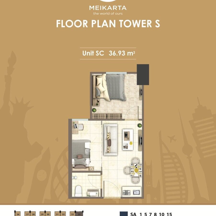 MEIKARTA LIPPO GROUP
APARTEMEN SUPER MURAH PER METER HANYA 5.8 JUTA
ADA JUGA TYPE STUDIO
SALES YANCE
WA 082260211826