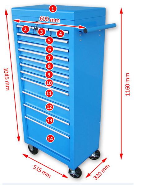 Multiple drawer tool cabinet